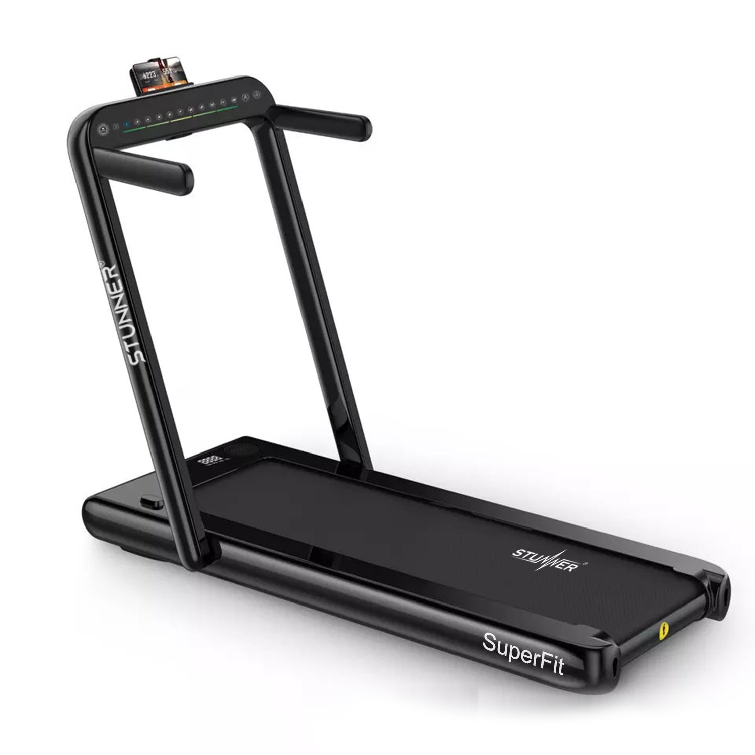 Stunner Fitness Superfit 2.25HP (4.0HP Peak) 2 in 1 Motorised Treadmill, MP3, Smart Phone App,for Cardio Workout at Home